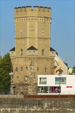 Historic Bayenturm in the Rheinau harbour, Cologne, North Rhine-Westphalia, Germany, Europe