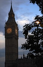 Big Ben at dusk, Bridge Street, SW1 London, England, Great Britain