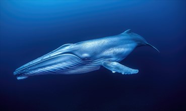 A blue whale in the ocean AI generated