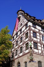 Pilatushaus, Tiergaertnertor, Nuremberg, Middle Franconia, Franconia, Bavaria, Germany, Europe
