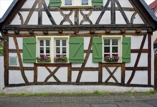 Old teacher's house from the 17th century, Schwetzingen, Baden-Wuerttemberg, Germany, Europe