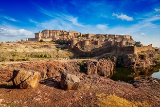 Majestic Mehrangarh Fort in Jodhpur, Rajasthan, India, Asia