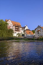 Danube in Riedlingen, Swabian Alb, Upper Danube, Upper Swabia, Swabia, Baden-Wuerttemberg, Germany,