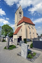 St Stephan's Cemetery Church, Irsee, Swabia, Bavaria, Germany, Europe