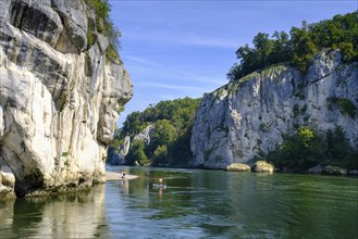 Danube Gorge, Weltenburger Enge, Gorge, Upper Jura, Weltenburg, Kelheim on the Danube, Lower