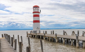 Lighthouse, Podersdorf, Lake Neusiedl, Lake, jetty, Austria, Europe