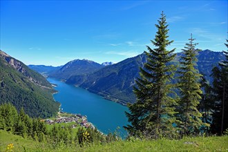 Achensee, view of Pertisau, Tyrol, Austria, Europe