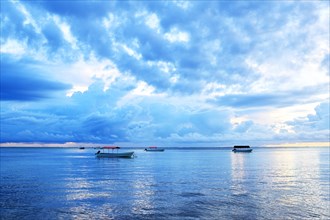 Dramatic sunrise with clouds in Zanzibar, Tanzania, Africa