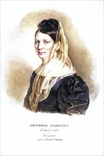 Antonia Bianchi, Italian singer, wife of Niccolo Paganini, Historical, digitally restored