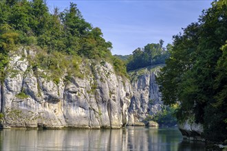 Danube Gorge, Weltenburger Enge, Gorge, Upper Jura, Weltenburg, Kelheim on the Danube, Lower