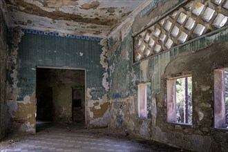 Ruins in the ghost town of Eleousa, Lost Place, Rhodes, Dodecanese, Greek island, Greece, Europe