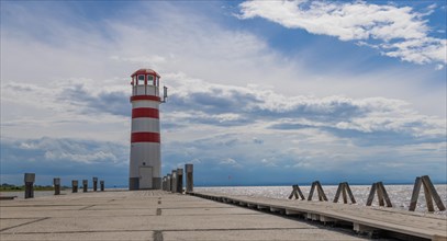 Lighthouse, Podersdorf, Lake Neusiedl, Lake, jetty, Austria, Europe