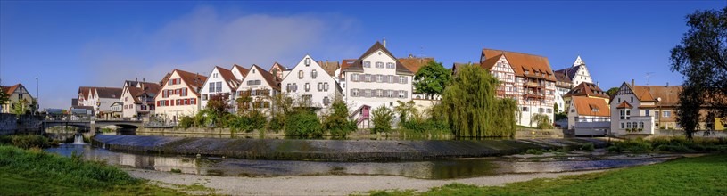 Danube in Riedlingen, Swabian Alb, Upper Danube, Upper Swabia, Swabia, Baden-Wuerttemberg, Germany,