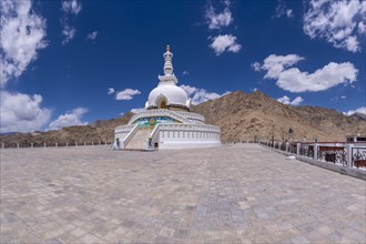 Shanti Stupa in Leh, Ladakh, Jammu and Kashmir, India, Asia