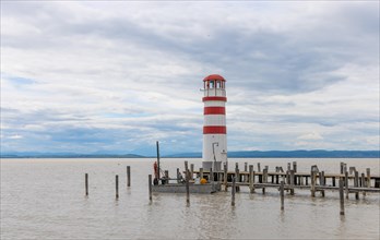 Lighthouse, Podersdorf, Lake Neusiedl, Lake, jetty, Austria, Europe