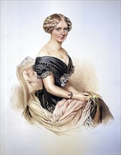 Albina Maray (1832-1889), Austrian singer, Historical, digitally restored reproduction from a 19th