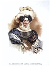 Anna Princess Radziwill, Historical, digitally restored reproduction from a 19th century original,