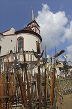 Tradition. Frundsbergfest in Mindelheim in the Unterallgaeu. Historical weapons, Allgaeu, Bavaria,