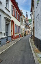 Kraemergasse, behind the Heiliggeistkirche, Old Town of Heidelberg, Baden-Wuerttemberg, Germany,