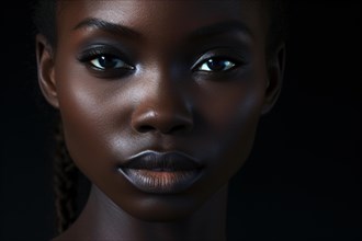 Portrait of black african american woman. KI generiert, generiert, AI generated