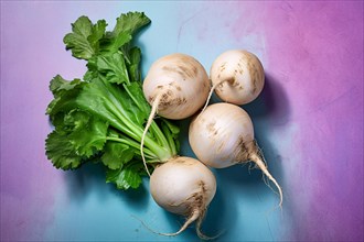 Turnip vegetables. KI generiert, generiert, AI generated