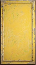 Marble textured yellow chalkboard as illustration background, AI generated