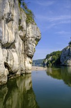 Danube Gorge, Weltenburger Enge, Gorge, Upper Jura, Weltenburg, Kelheim on the Danube, Lower