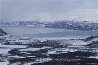Snowy landscape, Stormheimfjellet, Norway, Europe