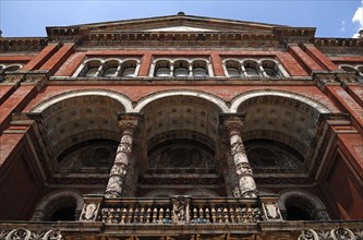 Victoria & Albert Museum with gallery seen from the courtyard, 1-5 Exhibition Rd, London, England,