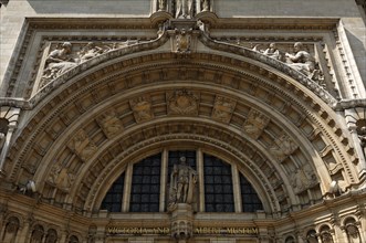 Decorative entrance portal of the Victoria & Albert Museum, 1-5 Exhibition Rd, London, England,