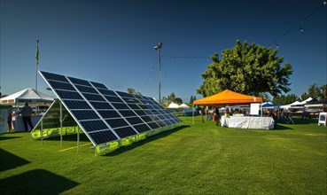 Renewable energy panel, Solar energy AI generated