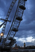Ferris wheel, the London Eye in the evening, London, England, Great Britain