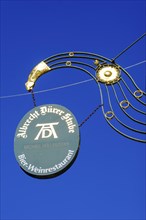 House sign, Nose sign, Albert Duerr Stube, Restaurant, Tiergaertnertor, Nuremberg, Middle