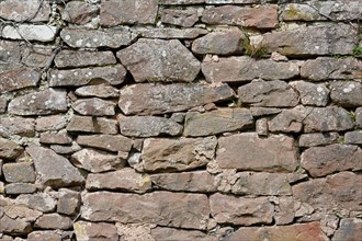 Natural stone wall made of quarry stone, Rhineland-Palatinate, Germany, Europe