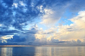 Dramatic sunrise with clouds in Zanzibar, Tanzania, Africa