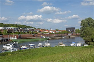 Boats, harbour, Boizenburg, Mecklenburg-Western Pomerania, Germany, Europe