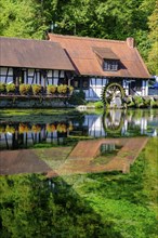 Hammerschmiede, mill, Blautopfhaus, at the Blautopf, Blaubeuren, Swabian Alb, Baden-Wuerttemberg,