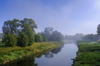 Danube in Riedlingen, Swabian Alb, Upper Danube, Upper Swabia, Swabia, Baden-Wuerttemberg, Germany,