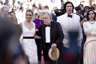 Cannes, France, 16.5.2024: Nathalie Emmanuel, Francis Ford Coppola, Adam Driver and Aubrey Plaza at