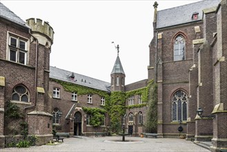 Brunnenhof, Basilica of St Mary, Basilica of St Mary, place of pilgrimage, Kevelaer, Lower Rhine,