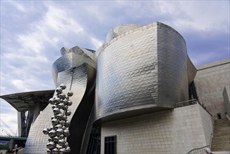 Guggenheim Museum, Bilbao, Basque Country, Spain, Europe, A modern building with curved surfaces