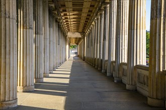 Colonnade of the Old National Gallery, Museum Island, Berlin Mitte, Berlin, Germany, Europe
