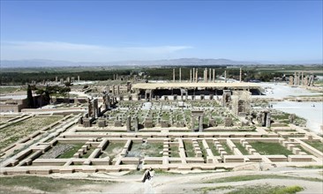 View of the ruins of Persepolis. The ancient Persian residential city of Persepolis was one of the