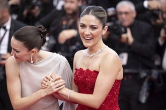 Cannes, France, 14.5.2024: Ella Hunt and Isabelle Fuhrman at the premiere of Horizon: An American