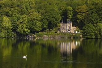 Seeschloesschen, also known as Funkenburg or Villa Niedernhofen, north shore, Hengsteysee,