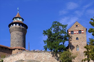 Imperial Castle, with Sinweltturm, Nuremberg Castle, Nuremberg, Middle Franconia, Franconia,
