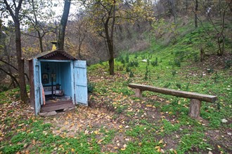 Orthodox altar in the Pirin forest, Bulgaria, Europe