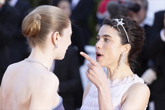 Cannes, France, 17.5.2024: Hunter Schafer and Margaret Qualley at the premiere of Kinds of Kindness