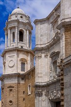 Church tower of Cadiz Cathedral, Andalusia, Spain, Europe