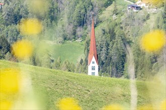 Mieders Church Stubai Valley Flowers, Austria, Europe